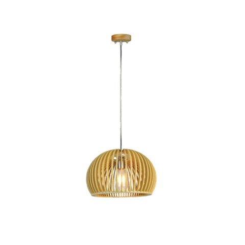 Oprawa zwieszana V-TAC E27 drewniana okrągła fi330 VT-3200 5 lat gwarancji