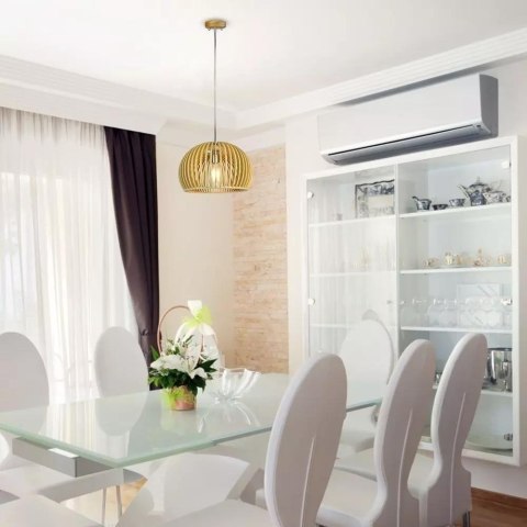 Oprawa zwieszana V-TAC E27 drewniana okrągła fi330 VT-3200 5 lat gwarancji