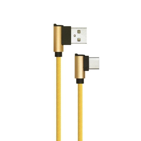 Przewód USB V-TAC Typ C 1M Wtyk Kątowy Złoty Seria Diamond VT-5362 Przewód USB V-TAC Typ C 1M Wtyk Kątowy Złoty Seria Diamond VT-5362