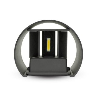 Oprawa ścienna 5W V-TAC góra dół regulowana czarny okrągły IP65 BRIDGELUX VT-756-B 3000K 700lm