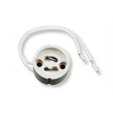 Oprawka ceramiczna gniazdo GU10 przewód PVC V-TAC VT-7888
