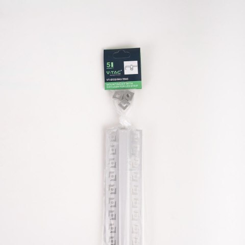 Profil aluminiowy anodowany do gipsowania 95mm V-TAC 2mb klosz mleczny VT-8102