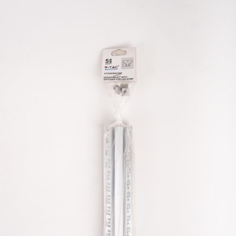 Profil aluminiowy anodowany do gipsowania narożny wewnętrzny V-TAC 2mb klosz mleczny VT-8104