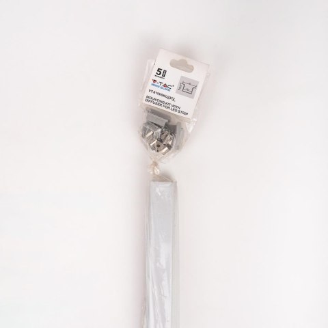 Profil aluminiowy anodowany wpuszczany na dwie taśmy V-TAC 2mb klosz mleczny VT-8119 5 lat gwarancji