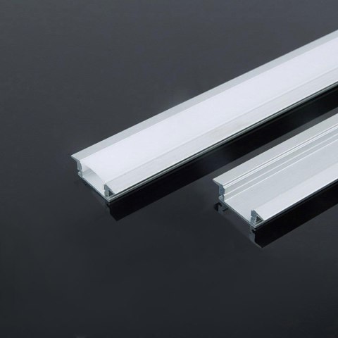 Profil aluminiowy anodowany wpuszczany V-TAC 2mb klosz mleczny VT-8106