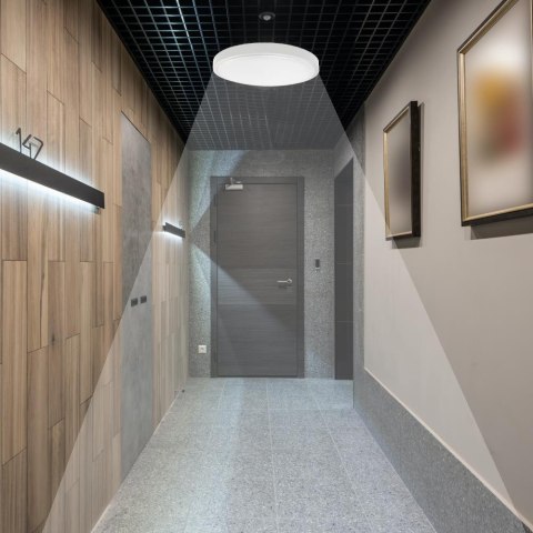 Plafon V-TAC 18W LED okrągły IP44 czujnik ruchu mikrofalowy 23cm biały VT-8618S-W-RD 3000K 1800lm