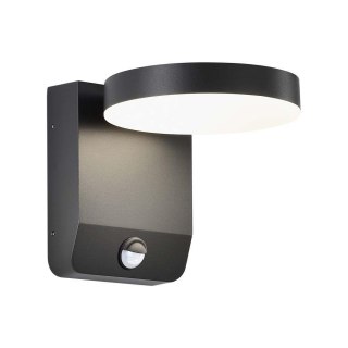 Projektor oprawa elewacyjna V-TAC 17W LED czujnik ruchu okrągła czarna IP65 VT-11020S 4000K 2520lm