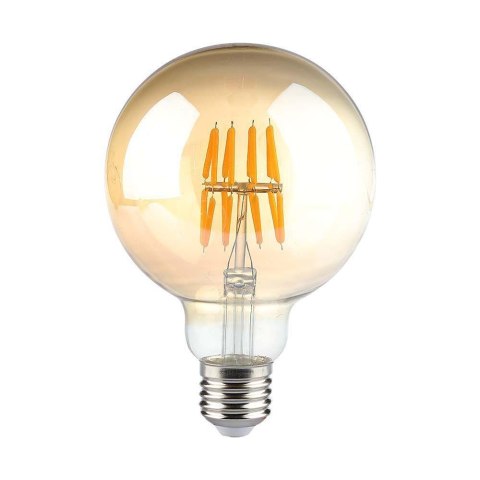Żarówka LED V-TAC 8W Filament E27 Kula Glob G95 Bursztyn 95x138mm VT-2019-N 2200K 700lm Żarówka LED V-TAC 8W Filament E27 Kula Glob G95 Bursztyn 95x138mm VT-2019-N 2200K 700lm