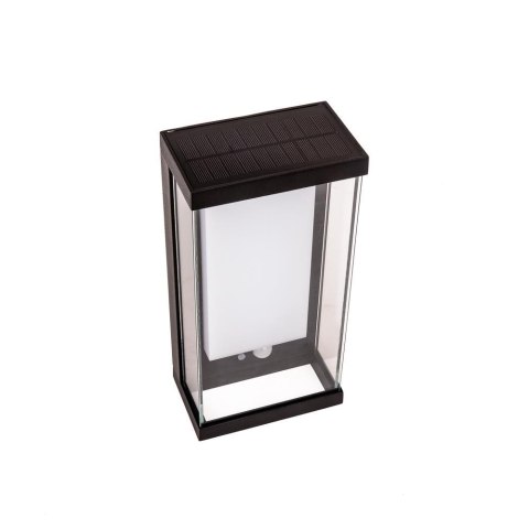 Kinkiet ogrodowy ścienny solarny V-TAC 1W LED czujnik ruchu IP65 czarny VT-1193 3000K 95lm