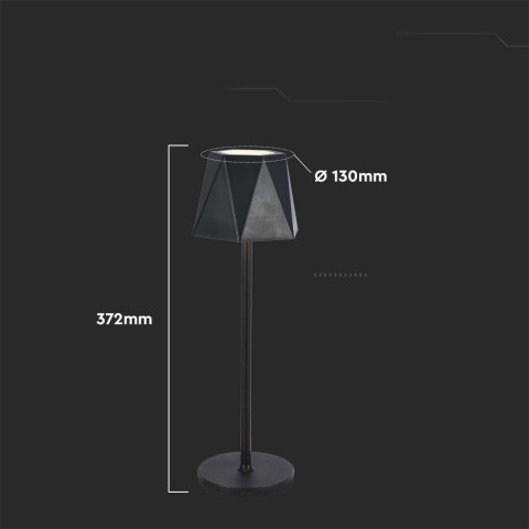 Lampka biurkowa nocna V-TAC 4W LED 37cm ładowanie USB ściemnianie czarna VT-1034 3000K-6000K 150lm