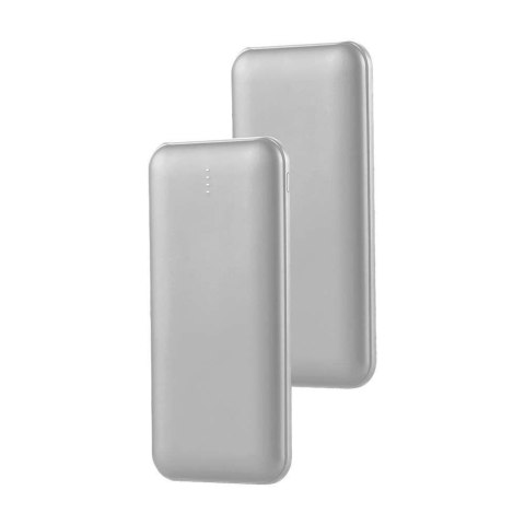 Power bank V-TAC 10000mAh slim type C srebrny VT-3527