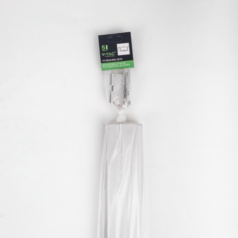 Profil aluminiowy anodowany wpuszczany 20x50mm V-TAC 2mb klosz mleczny VT-8207