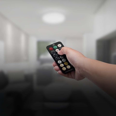 Plafon V-TAC 18W LED kwadrat 30x30cm natynkowy pilot czujnik ruchu IP44 biały VT-8618S 4000K 1830lm