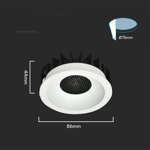 Oprawa V-TAC LED Downlight 18W BRIDGELUX CHIP CCT Biała Raster Antyolśnieniowy Plaster Miodu VT-17018 3000K-4000K-6400K 1860lm Oprawa V-TAC LED Downlight 18W BRIDGELUX CHIP CCT Biała Raster Antyolśnieniowy Plaster Miodu VT-17018 3000K-4000K-6400K 1860lm
