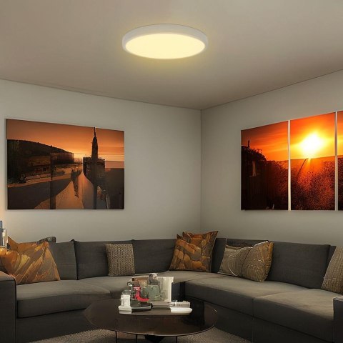 Plafon V-TAC 36W LED SAMSUNG CHIP okrągły 35cm natynkowy IP44 biały VT-8630 4000K 3820lm 5 lat gwarancji