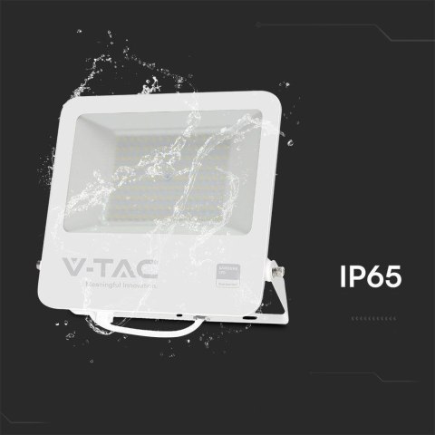 Projektor LED V-TAC 100W 100Lm/W Przewód 1mb SAMSUNG CHIP Biały VT-44104 6500K 8700lm 5 Lat Gwarancji