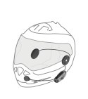 Intercom motocyklowy INTERPHONE U-COM 6R, komplet na 1 kask