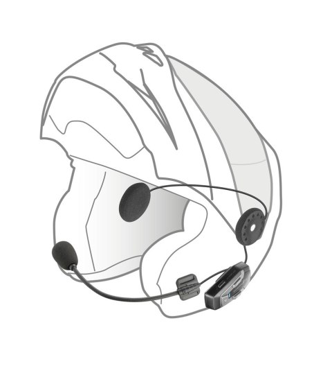 Intercom motocyklowy INTERPHONE U-COM 6R, komplet na 1 kask Intercom motocyklowy INTERPHONE U-COM 6R, komplet na 1 kask