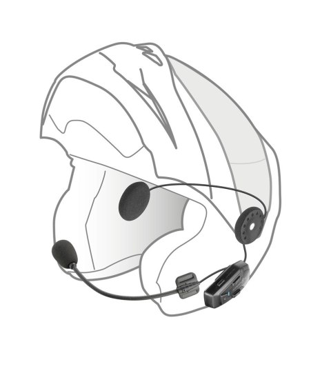 Intercom motocyklowy INTERPHONE U-COM 7R, komplet na 1 kask Intercom motocyklowy INTERPHONE U-COM 7R, komplet na 1 kask
