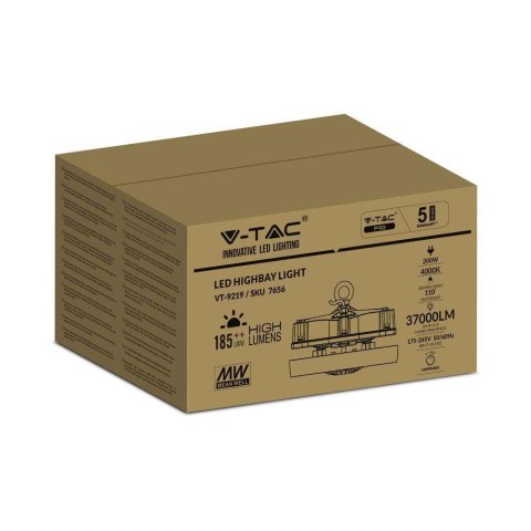 Oprawa LED High Bay V-TAC MEANWELL DRIVER 200W 185Lm/W VT-9219 4000K 37000lm 5 Lat Gwarancji Oprawa LED High Bay V-TAC MEANWELL DRIVER 200W 185Lm/W VT-9219 4000K 37000lm 5 Lat Gwarancji