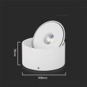 Oprawa Natynkowa Downlight V-TAC 28W Uchylna CRI90 CCT Biała VT-2833 3000K-4000K-6400K 2500lm