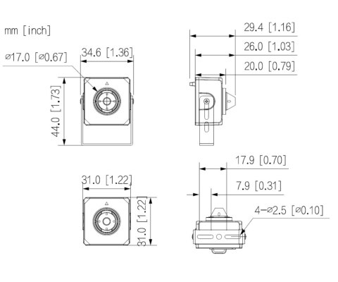 KAMERA IP IPC-HUM4431S-L4 PINHOLE - 4 Mpx 2.8 mm DAHUA KAMERA IP IPC-HUM4431S-L4 PINHOLE - 4 Mpx 2.8 mm DAHUA