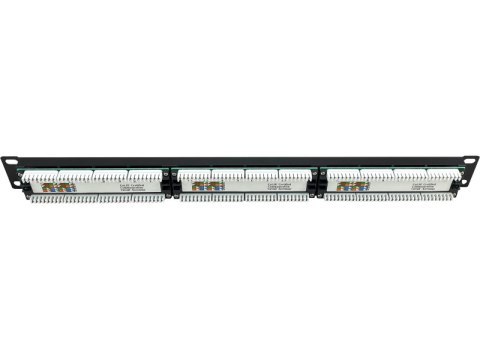 Patch panel 1U/19 cali UTP nieekranowany 24 porty kat. 5E złącza LSA Q-LANTEC