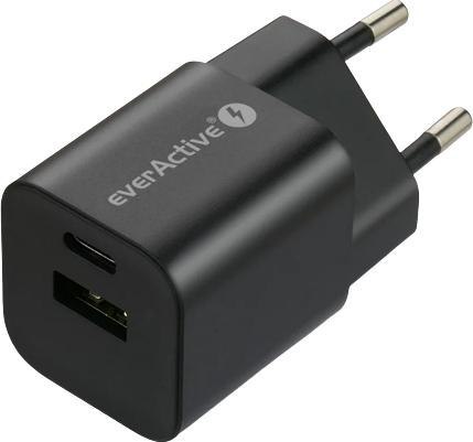 ŁADOWARKA SIECIOWA everActive GaN SC-390QB 30W 1xUSB-C 1xUSB-A PD PPS ŁADOWARKA SIECIOWA everActive GaN SC-390QB 30W 1xUSB-C 1xUSB-A PD PPS
