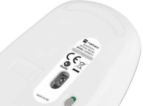Mysz bezprzewodowa Natec Harrier 2 1600dpi Bluetooth biało-szary Mysz bezprzewodowa Natec Harrier 2 1600dpi Bluetooth biało-szary