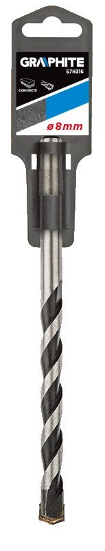Wiertło do betonu 8 x 120 mm, końcówka motylkowa